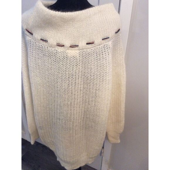 Vintage Avon Funnel Neck Soft Sweater Large L Mohair Knit 80s Oversized SOFT - Picture 4 of 7